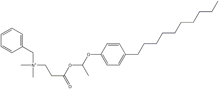 N,N-Dimethyl-N-benzyl-N-[2-[[1-(4-decylphenyloxy)ethyl]oxycarbonyl]ethyl]aminium Struktur