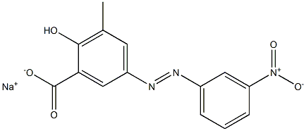 5-[(3-Nitrophenyl)azo]-2-hydroxy-3-methylbenzoic acid sodium salt Struktur