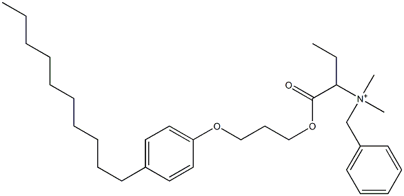 N,N-Dimethyl-N-benzyl-N-[1-[[3-(4-decylphenyloxy)propyl]oxycarbonyl]propyl]aminium Struktur