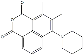 4,5-Dimethyl-6-piperidino-1H,3H-naphtho[1,8-cd]pyran-1,3-dione Struktur