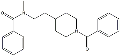 N-Methyl-N-[2-[1-benzoyl-4-piperidinyl]ethyl]benzamide Struktur