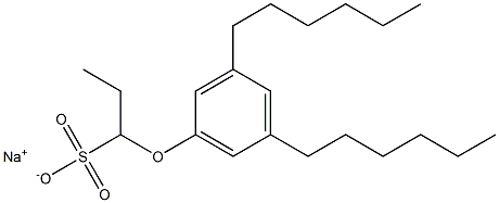 1-(3,5-Dihexylphenoxy)propane-1-sulfonic acid sodium salt Struktur