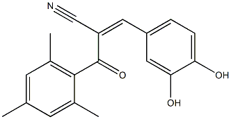 2-(2,4,6-Trimethylbenzoyl)-3-(3,4-dihydroxyphenyl)acrylonitrile Struktur