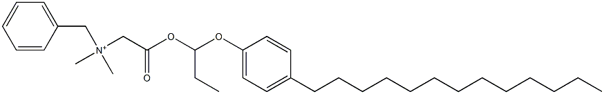 N,N-Dimethyl-N-benzyl-N-[[[1-(4-tridecylphenyloxy)propyl]oxycarbonyl]methyl]aminium Struktur