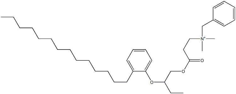 N,N-Dimethyl-N-benzyl-N-[2-[[2-(2-tetradecylphenyloxy)butyl]oxycarbonyl]ethyl]aminium Struktur