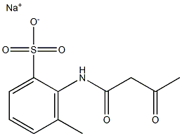 2-(Acetoacetylamino)-3-methylbenzenesulfonic acid sodium salt Struktur