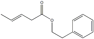 3-Pentenoic acid 2-phenylethyl ester Struktur