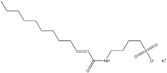 4-(2-Dodecenoylamino)-1-butanesulfonic acid potassium salt Struktur