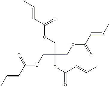 Triscrotonic acid 2-(crotonoyloxymethyl)propane-1,2,3-triyl ester Struktur