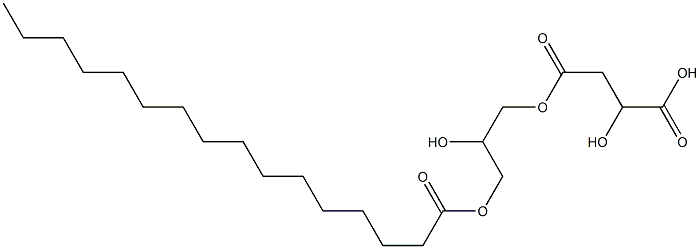 D-Malic acid hydrogen 4-(2-hydroxy-3-hexadecanoyloxypropyl) ester Struktur