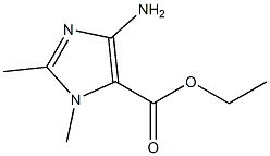 4-Amino-1,2-dimethyl-1H-imidazole-5-carboxylic acid ethyl ester Struktur