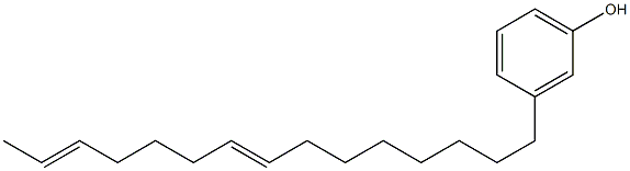 3-(8,13-Pentadecadienyl)phenol Struktur