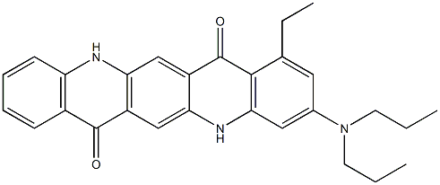 3-(Dipropylamino)-1-ethyl-5,12-dihydroquino[2,3-b]acridine-7,14-dione Struktur