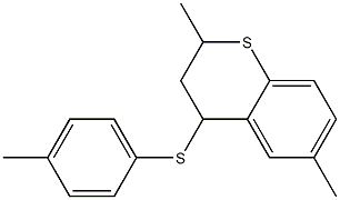 2,6-Dimethyl-4-(4-methylphenylthio)-3,4-dihydro-2H-1-benzothiopyran Struktur