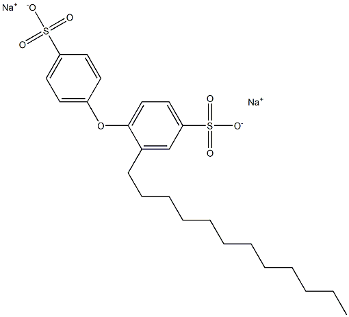 2-Dodecyl[oxybisbenzene]-4,4'-disulfonic acid disodium salt Struktur