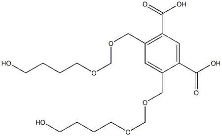 4,6-Bis(8-hydroxy-2,4-dioxaoctan-1-yl)isophthalic acid Struktur