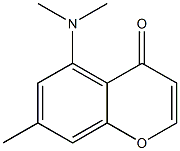 7-Methyl-5-(dimethylamino)-4H-1-benzopyran-4-one Struktur