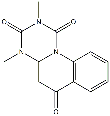 2,4-Dimethyl-4,4a-dihydro-1H-[1,3,5]triazino[1,2-a]quinoline-1,3,6(2H,5H)-trione Struktur