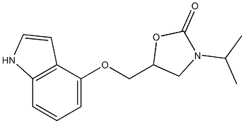 3-(1-Methylethyl)-5-[(1H-indol-4-yl)oxymethyl]oxazolidin-2-one Struktur