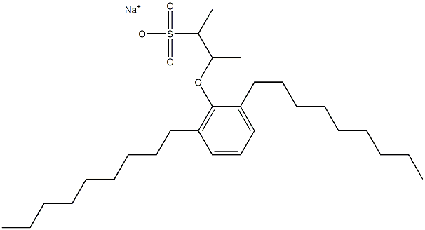 3-(2,6-Dinonylphenoxy)butane-2-sulfonic acid sodium salt Struktur