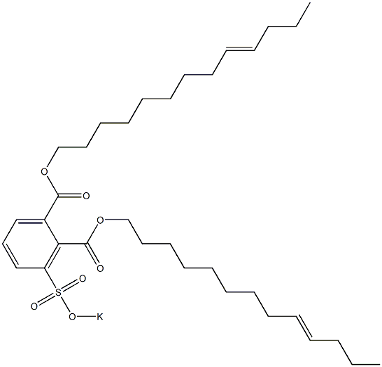 3-(Potassiosulfo)phthalic acid di(9-tridecenyl) ester Struktur