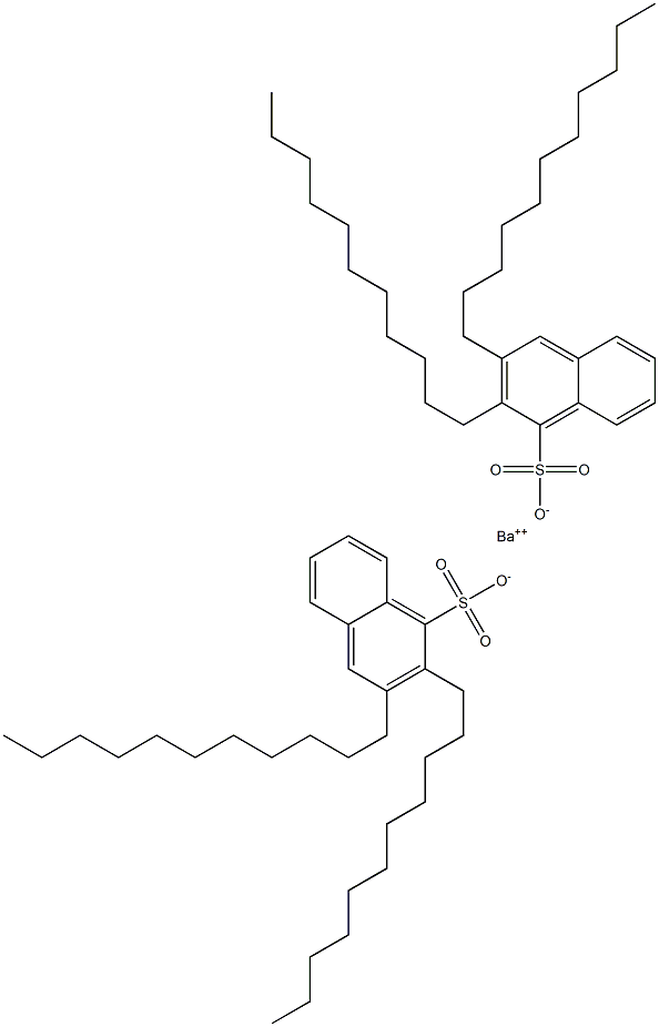 Bis(2,3-diundecyl-1-naphthalenesulfonic acid)barium salt Struktur