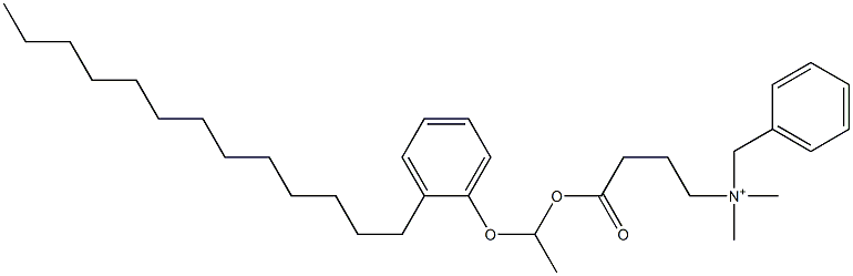 N,N-Dimethyl-N-benzyl-N-[3-[[1-(2-tridecylphenyloxy)ethyl]oxycarbonyl]propyl]aminium Struktur