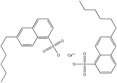 Bis(6-hexyl-1-naphthalenesulfonic acid)calcium salt Struktur