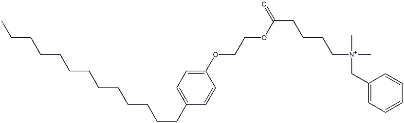 N,N-Dimethyl-N-benzyl-N-[4-[[2-(4-tridecylphenyloxy)ethyl]oxycarbonyl]butyl]aminium Struktur