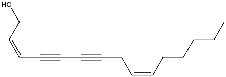 (2Z,9Z)-2,9-Pentadecadiene-4,6-diyn-1-ol Struktur