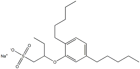 2-(2,5-Dipentylphenoxy)butane-1-sulfonic acid sodium salt Struktur