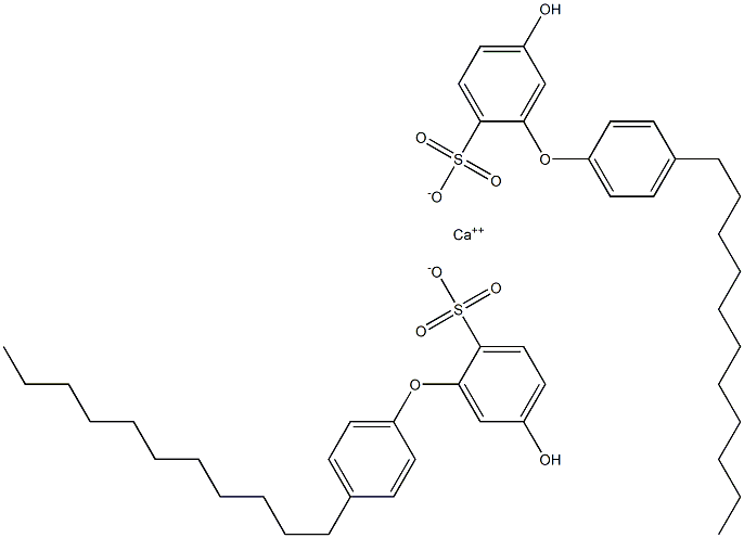 Bis(5-hydroxy-4'-undecyl[oxybisbenzene]-2-sulfonic acid)calcium salt Struktur