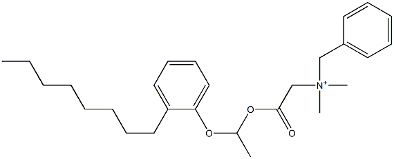 N,N-Dimethyl-N-benzyl-N-[[[1-(2-octylphenyloxy)ethyl]oxycarbonyl]methyl]aminium Struktur