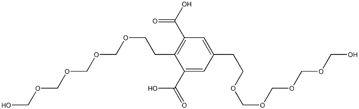 2,5-Bis(10-hydroxy-3,5,7,9-tetraoxadecan-1-yl)isophthalic acid Struktur