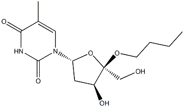 4'-Butoxythymidine Struktur