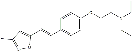 3-Methyl-5-[2-[4-(2-diethylaminoethoxy)phenyl]ethenyl]isoxazole Struktur