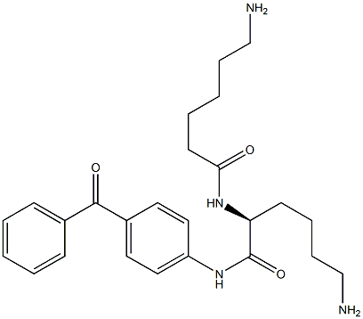 4-(N2-(6-Aminohexanoyl)-L-lysylamino)benzophenone Struktur