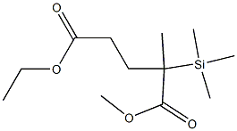 2-Methyl-2-(trimethylsilyl)pentanedioic acid 1-methyl 5-ethyl ester Struktur