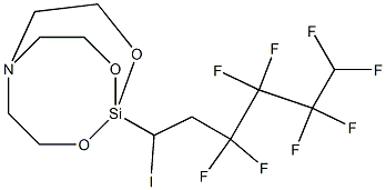 1-(1-Iodo-3,3,4,4,5,5,6,6-octafluorohexyl)-2,8,9-trioxa-5-aza-1-silabicyclo[3.3.3]undecane Struktur