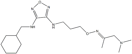 1-Dimethylamino-2-propanone O-[3-[[4-[(cyclohexylmethyl)amino]furazan-3-yl]amino]propyl]oxime Struktur