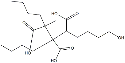 Butane-1,2,3-tricarboxylic acid 1-(4-hydroxybutyl)2,3-dibutyl ester Struktur