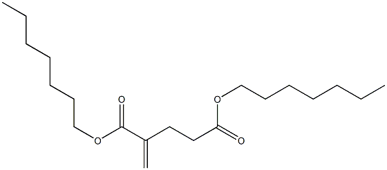 2-Methyleneglutaric acid diheptyl ester Struktur