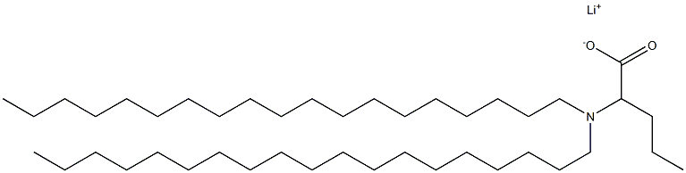 2-(Dinonadecylamino)valeric acid lithium salt Struktur