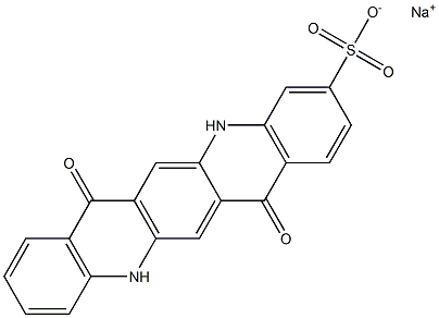 5,7,12,14-Tetrahydro-7,14-dioxoquino[2,3-b]acridine-3-sulfonic acid sodium salt Struktur