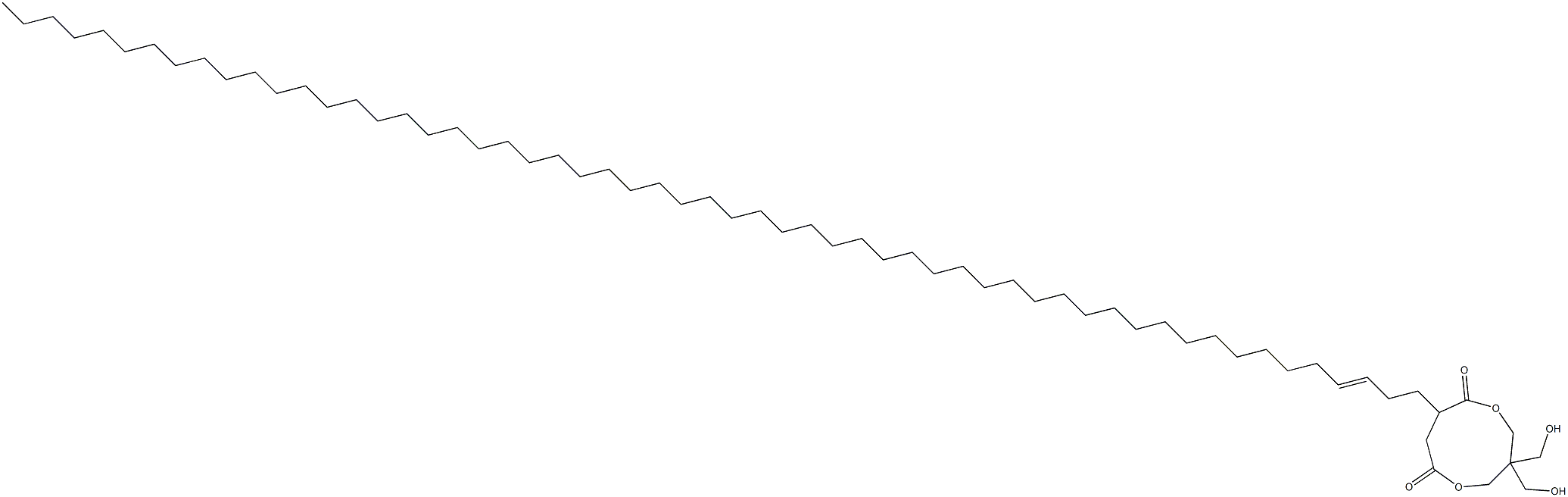 3,3-Bis(hydroxymethyl)-8-(3-heptapentacontenyl)-1,5-dioxacyclononane-6,9-dione Struktur