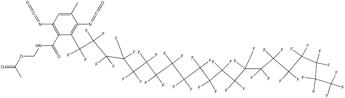 N-(Acetyloxymethyl)-2-(tritetracontafluorohenicosyl)-3,6-diisocyanato-4-methylbenzamide Struktur