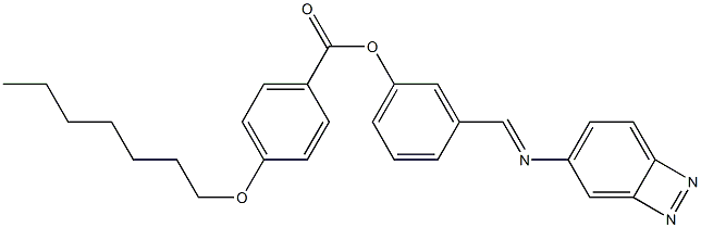 4-(Heptyloxy)benzoic acid 3-[(azobenzen-4-yl)iminomethyl]phenyl ester Struktur