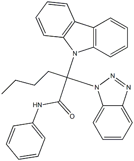 N-Phenyl-2-(1H-benzotriazol-1-yl)-2-(9H-carbazol-9-yl)hexanamide Struktur