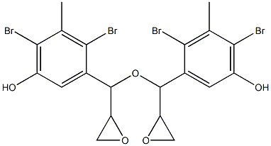 2,4-Dibromo-3-methyl-5-hydroxyphenylglycidyl ether Struktur