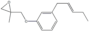 3-(2-Pentenyl)phenyl 2-methylglycidyl ether Struktur